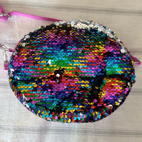 TY Sequin Owl Crossbody Purse Kids Plush Handbag Adjustable Strap - Picture 3 of 4